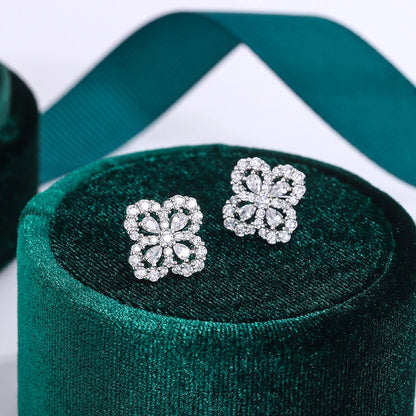 Luxury Four-leaf Clover Stud Earrings