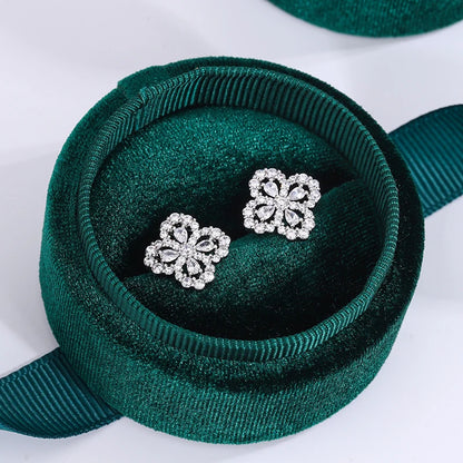 Luxury Four-leaf Clover Stud Earrings