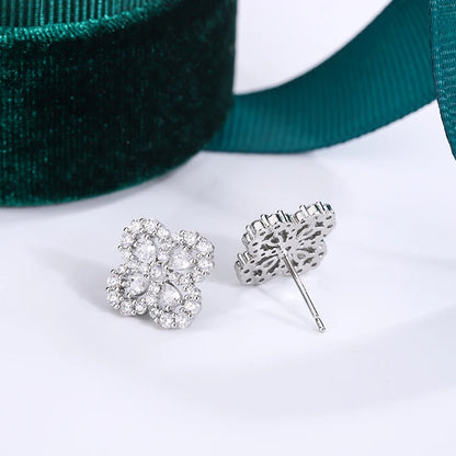 Luxury Four-leaf Clover Stud Earrings